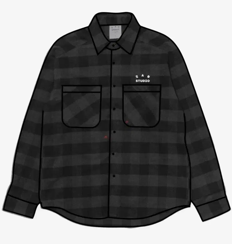 IAB STUDIO GINGHAM CHECK SHIRT XXL